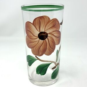 Blue Ridge Southern Pottery Glassware Tumbler Ridge Daisy Pattern Federal Glass